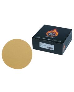 High Teck&trade; G6150 Premium Sanding Disc, 6 in Dia, P150 Grit, Aluminum Oxide, Resin Backing, Gold, Grip Attachment