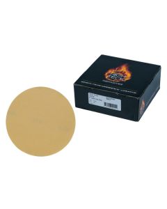High Teck&trade; G6220 Premium Sanding Disc, 6 in Dia, P220 Grit, Aluminum Oxide, Resin Backing, Gold, Grip Attachment